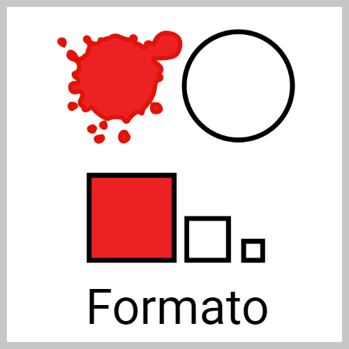 En la imagen pueden verse diferentes formas y diseños. Simboliza el formato.