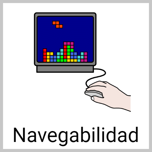 En la imagen se ve a una persona navegando por un recurso digital. Simboliza la navegabilidad.